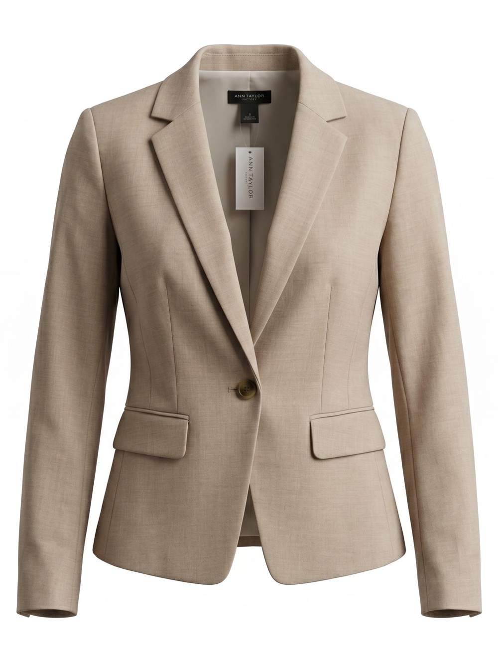 NEW NWT Ann Taylor Three-Piece Pant Suit w/ Matching Slim Skirt in Light Beige - Picture 15 of 16